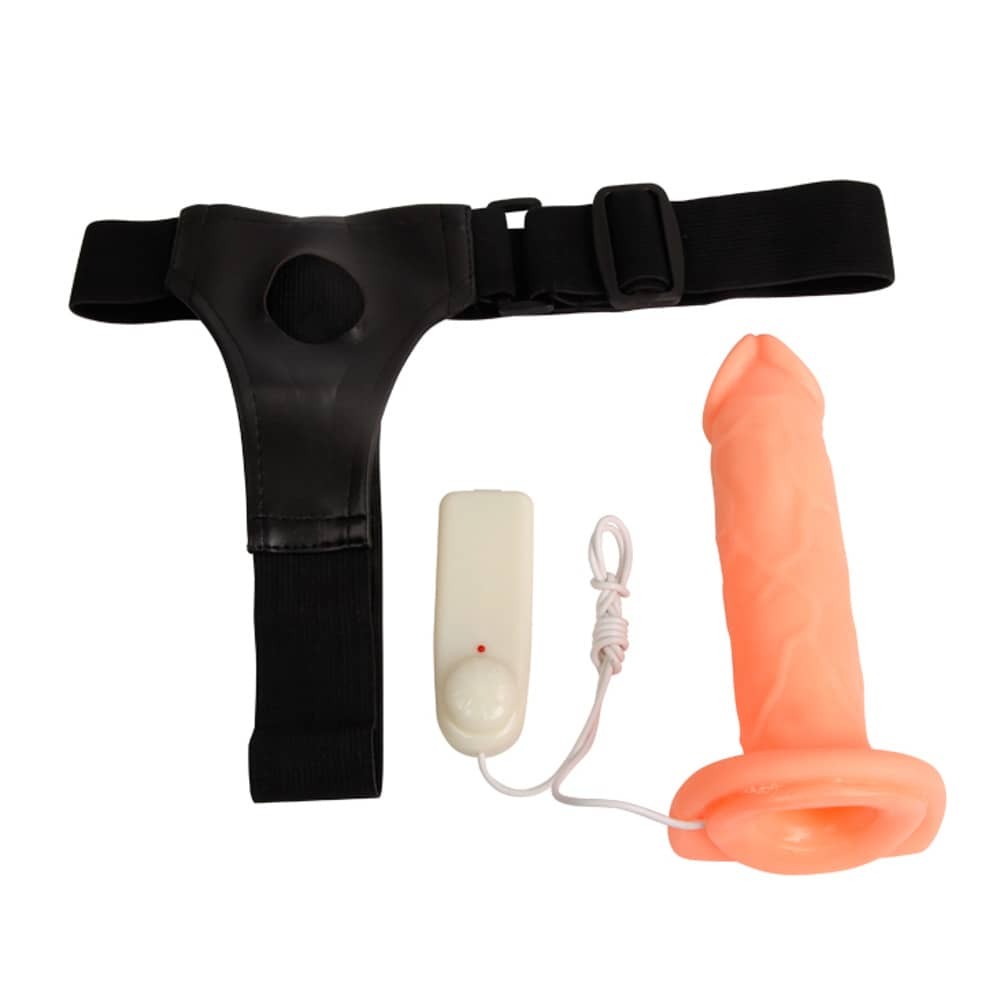 Ρεαλιστικό Strap On Dildo Με Δόνηση 17εκ - Jessica Strap-on 1