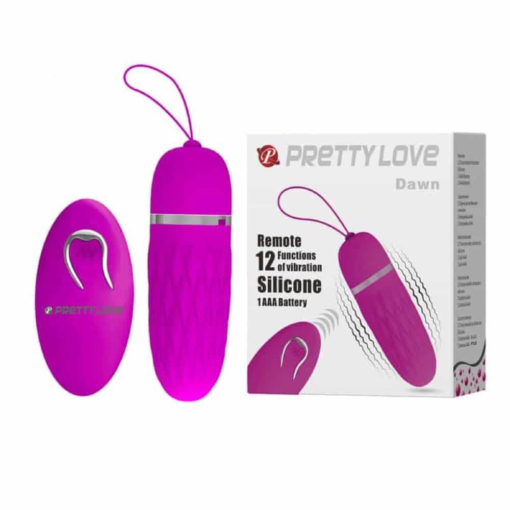 Δονούμενο Αυγό Με Τηλεχειριστήριο 9,2 εκ - Pretty Love Dawn Μωβ