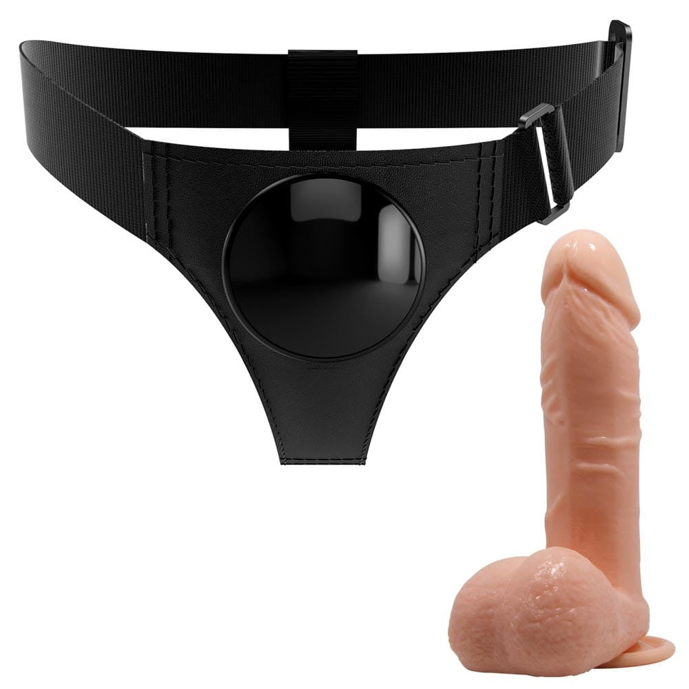 Ρεαλιστικό Strap-On Dildo 20 εκ - Pretty Love Tom Harness Briefs