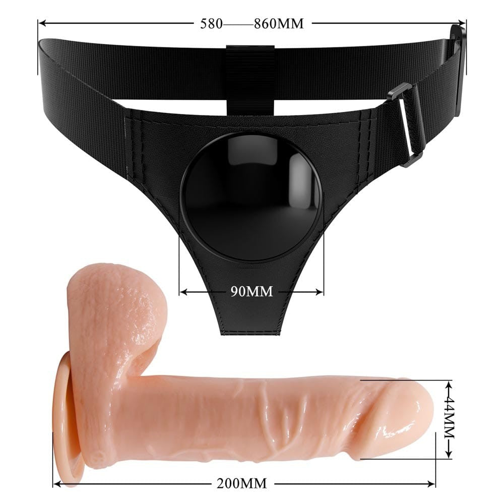 Ρεαλιστικό Strap-On Dildo 20 εκ - Pretty Love Tom Harness Briefs