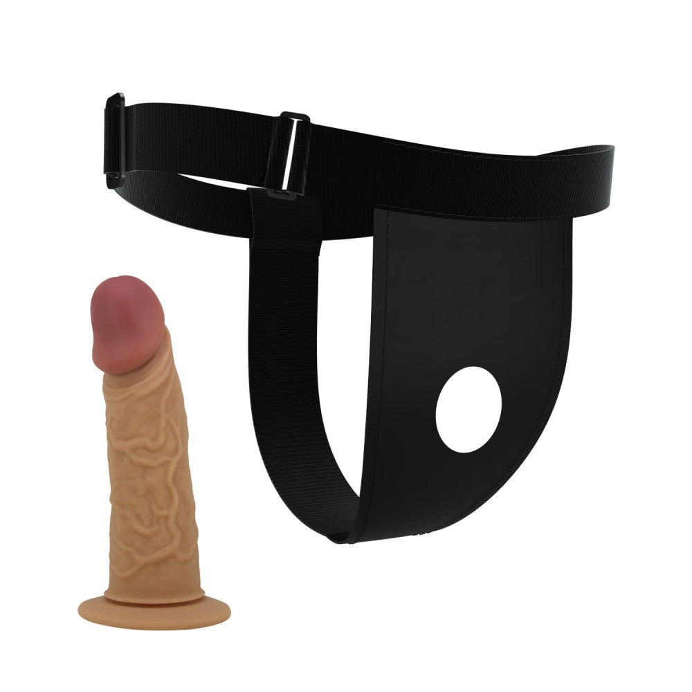 Ρεαλιστικό Strap-On Dildo 17,5 εκ - Pretty Love Houston Harness Briefs