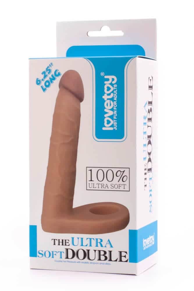 Ρεαλιστικό Dildo Με Λουράκι 15,8 εκ - The Ultra Soft Double #2