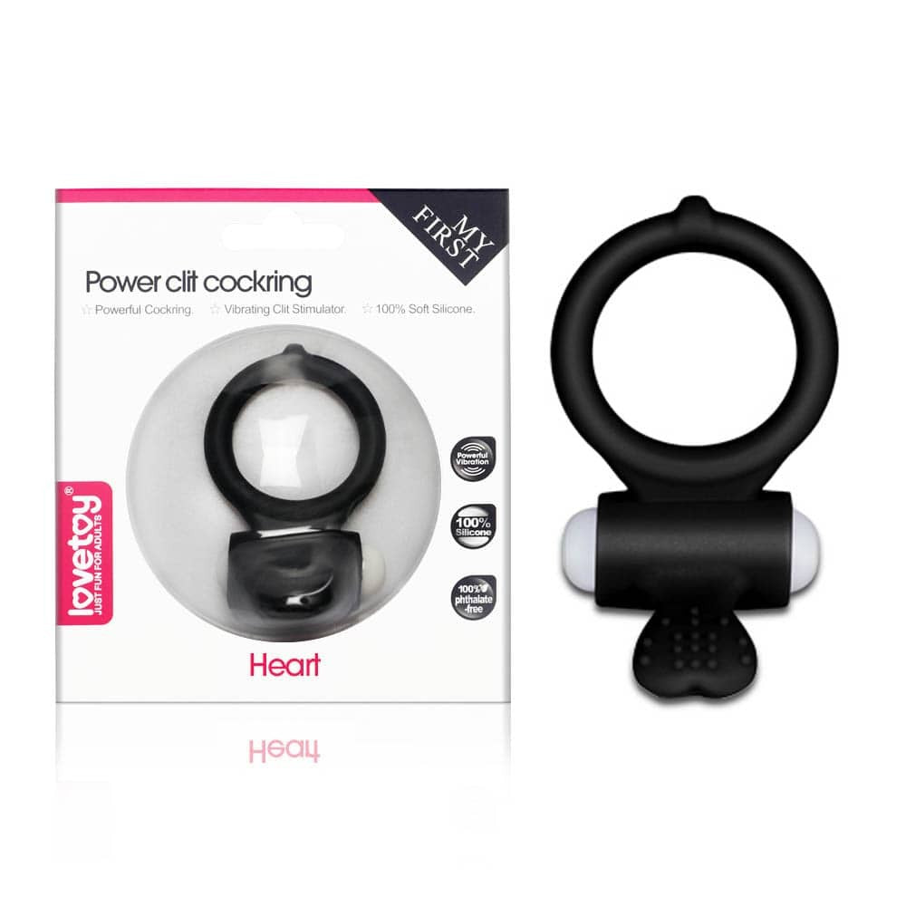 Δονούμενο Δαχτυλίδι Πέους - Power Clit Cockring Black 1