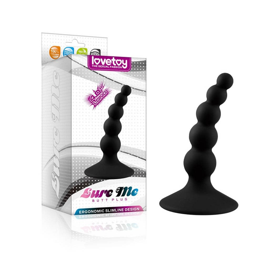 Πρωκτική Σφήνα - Lure Me Beaded Anal Plug Black 1