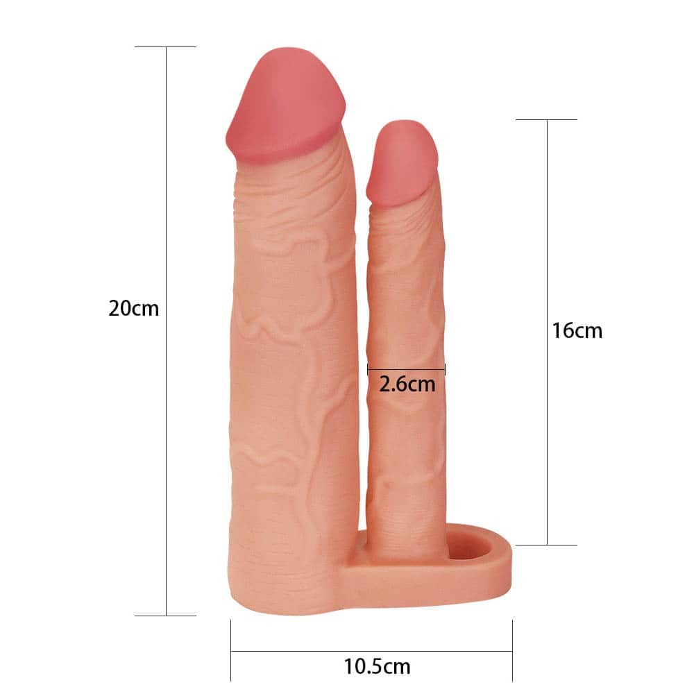 Ρεαλιστική Προέκταση Πέους Διπλή - Add 2" Double Penis Sleeve