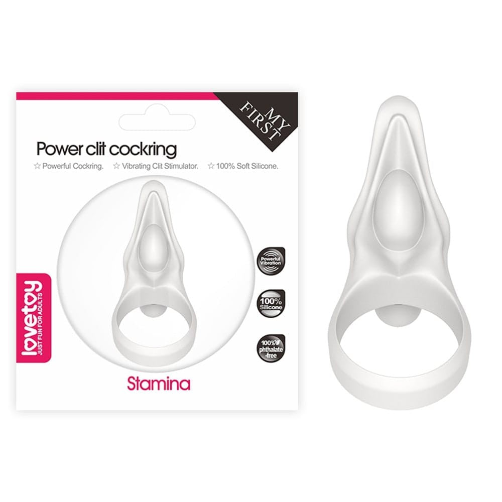 Δονούμενο Δαχτυλίδι Πέους Λευκό - Power Clit Silicone Cockring