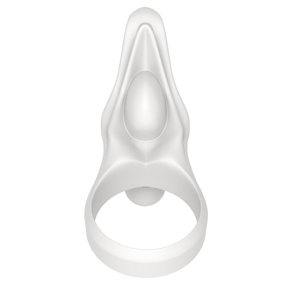 Δονούμενο Δαχτυλίδι Πέους Λευκό - Power Clit Silicone Cockring