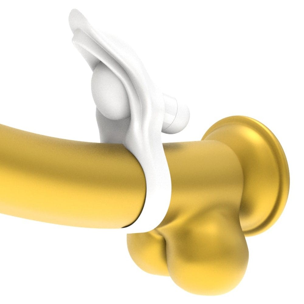 Δονούμενο Δαχτυλίδι Πέους Λευκό - Power Clit Silicone Cockring