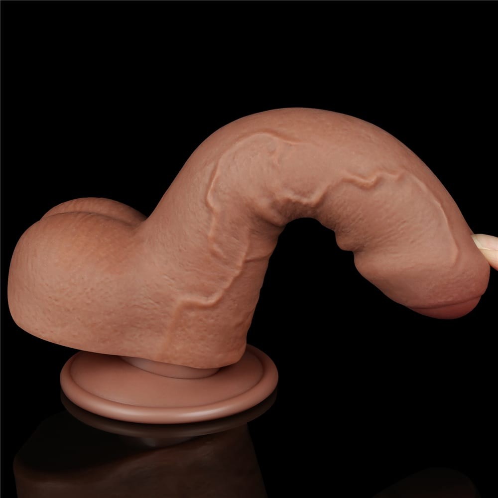 Ρεαλιστικό Dildo Με Διπλό Δέρμα 18,3 εκ - 7'' Sliding Skin Dual Layer Dong Brown