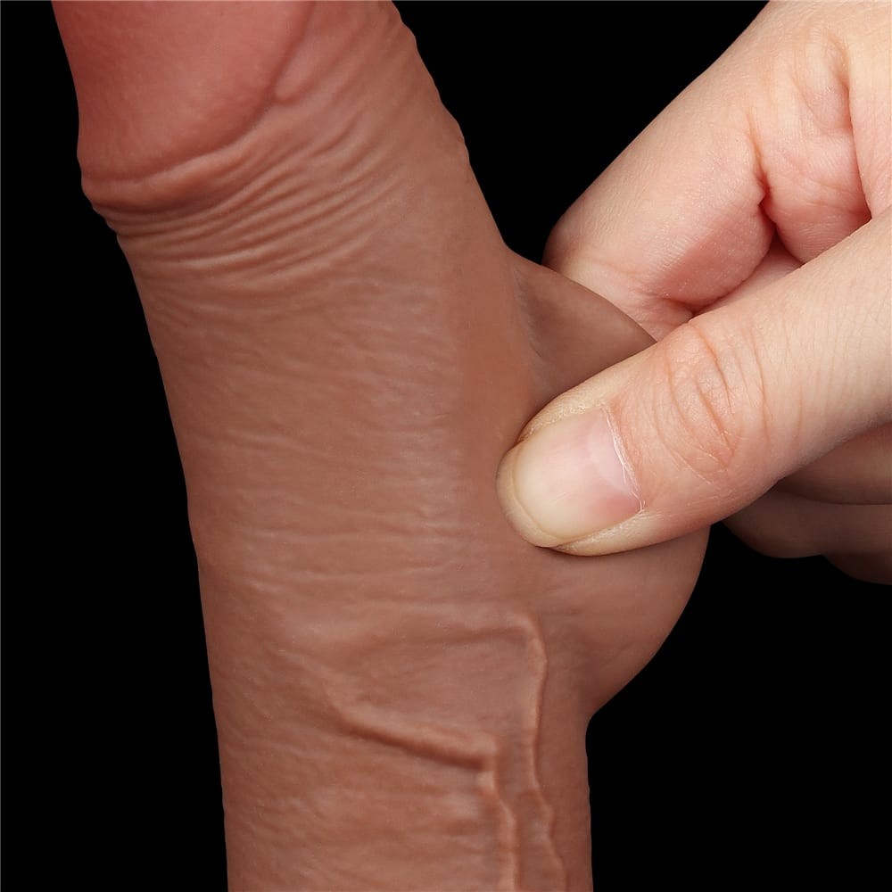 Ρεαλιστικό Dildo Με Διπλό Δέρμα 19,5 εκ - 7.5'' Sliding Skin Dual Layer Dong Brown I