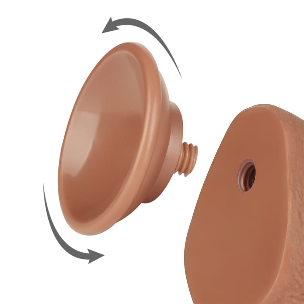 Ρεαλιστικό Dildo Με Διπλό Δέρμα 19,5 εκ - 7.5'' Sliding Skin Dual Layer Dong Brown I
