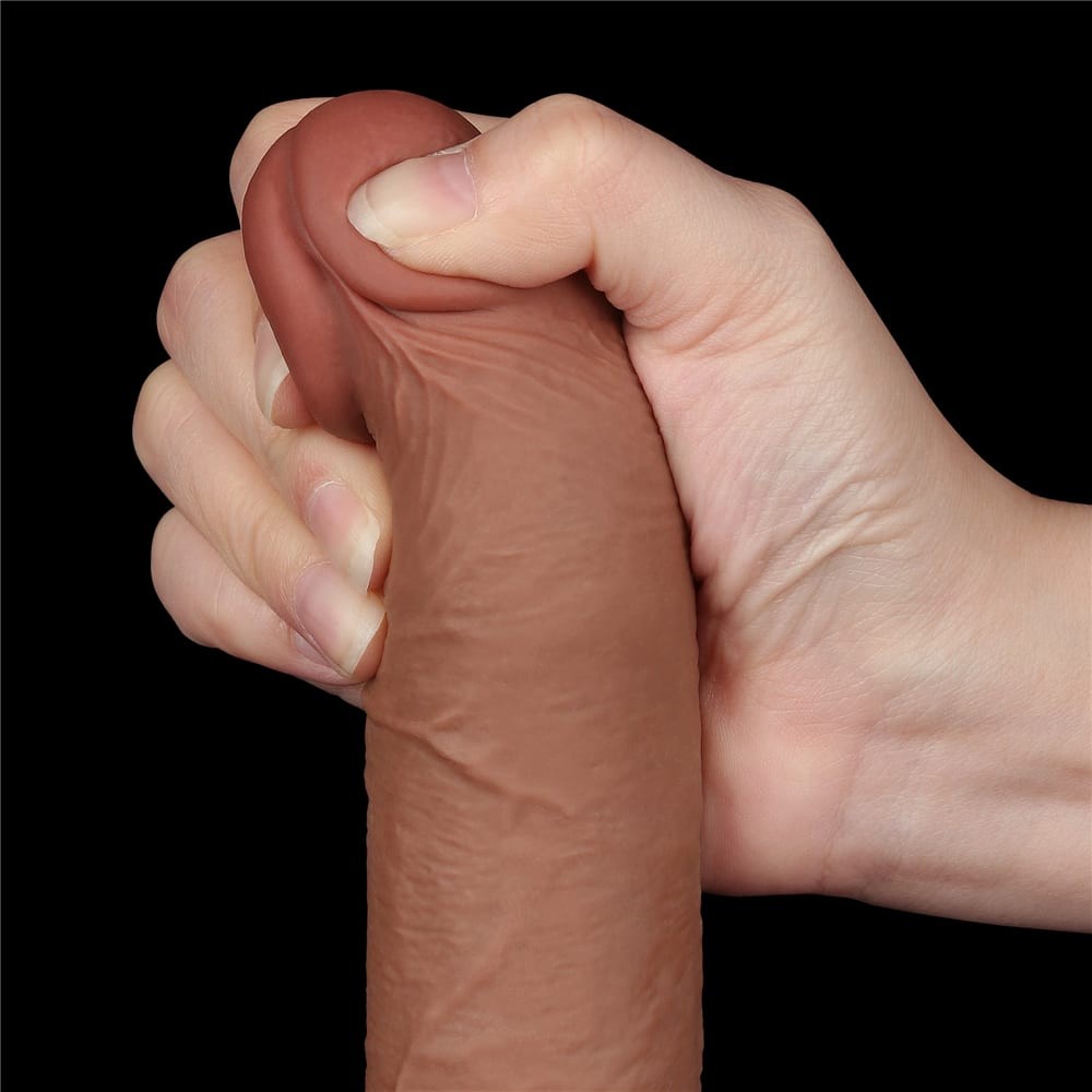 Ρεαλιστικό Dildo Με Διπλό Δέρμα 19,5 εκ - 7.5'' Sliding Skin Dual Layer Dong Brown III