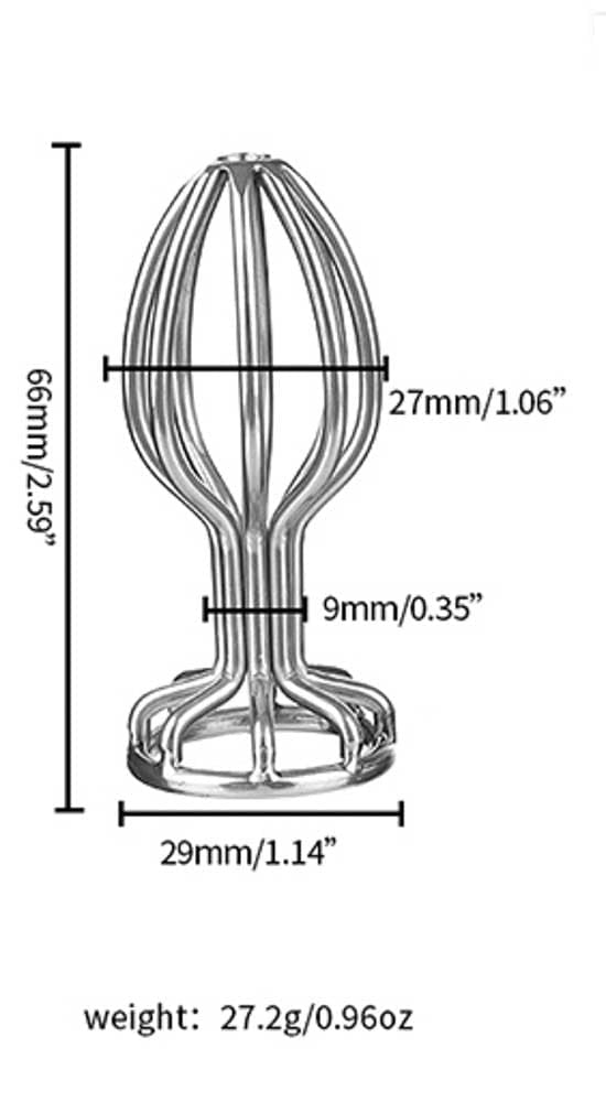 Πρωκτική Σφήνα Ανοξείδωτη - Stainless Anal Plug Small