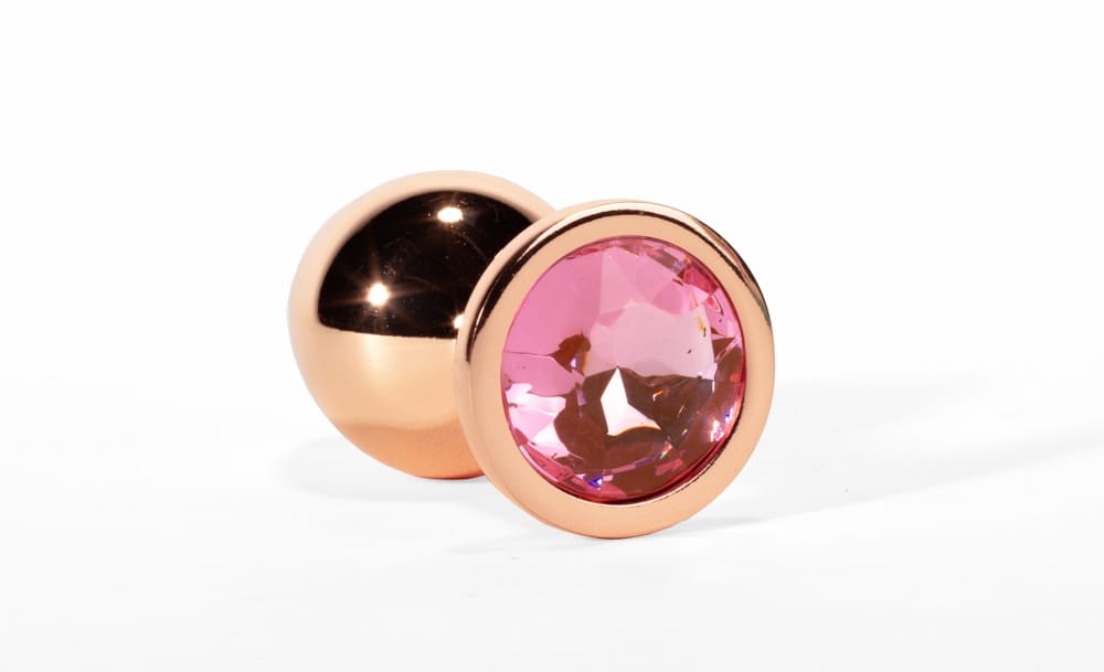 Πρωκτική Σφήνα Διαμάντι Ροζ 9.5 εκ - X-MEN Secret Shade Metal Butt Plug Rose Large