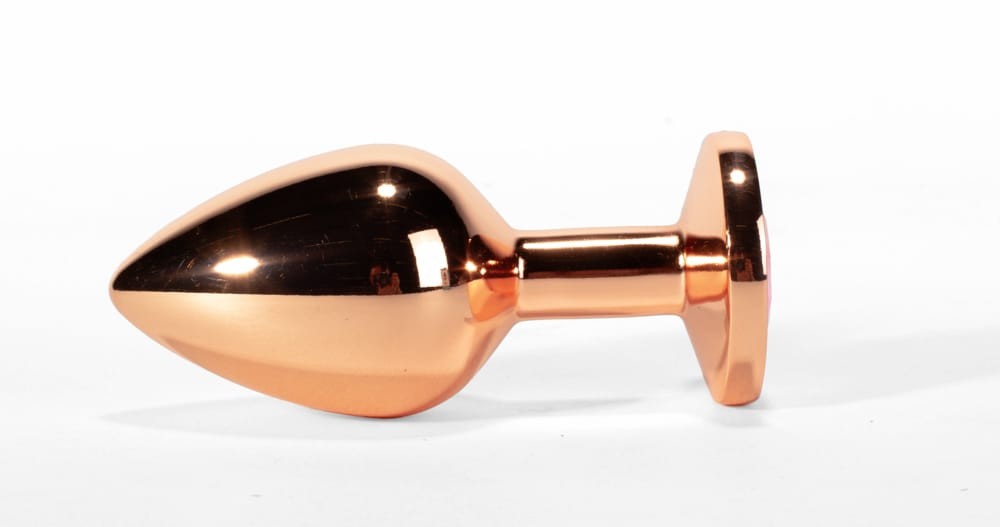 Πρωκτική Σφήνα Διαμάντι Ροζ 9.5 εκ - X-MEN Secret Shade Metal Butt Plug Rose Large