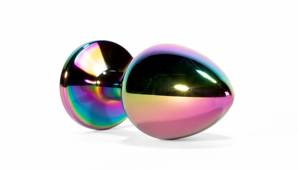 Πρωκτική Σφήνα Διαμάντι Πολύχρωμο 9,5 εκ - X-MEN Secret Shine Metal Butt Plug Rainbow Large