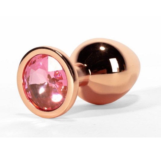 Πρωκτική Σφήνα Διαμάντι Ροζ - X-MEN Secret Shade Metal Butt Plug Rose Medium