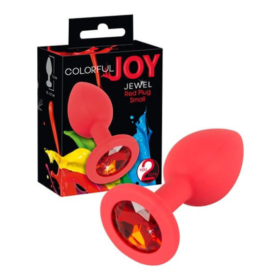 Πρωκτική Σφήνα Διαμάντι Κόκκινο 7,2 εκ - Colorful Joy Jewel Red Plug