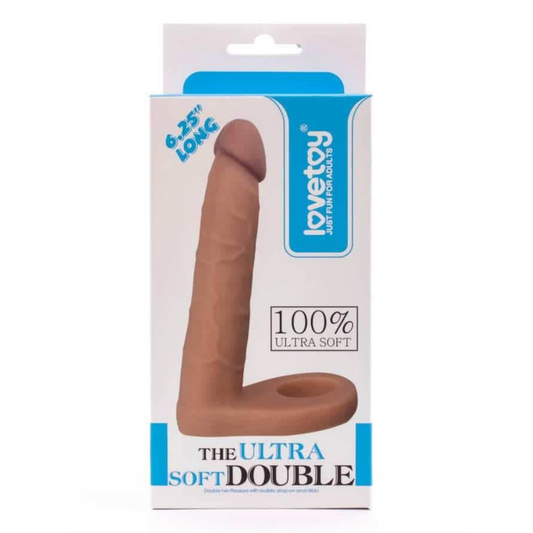 Ρεαλιστικό Dildo Με Λουράκι 15,8 εκ - The Ultra Soft Double #2