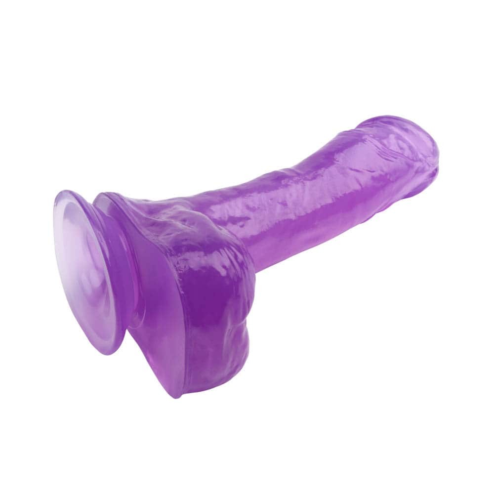 Ημιδιάφανο Ρεαλιστικό Dildo 19 εκ - 7.5 Inch Dildo Μωβ