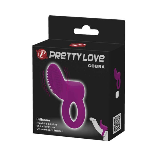 Δονούμενο Δαχτυλίδι Πέους Μωβ - Pretty Love Cobra