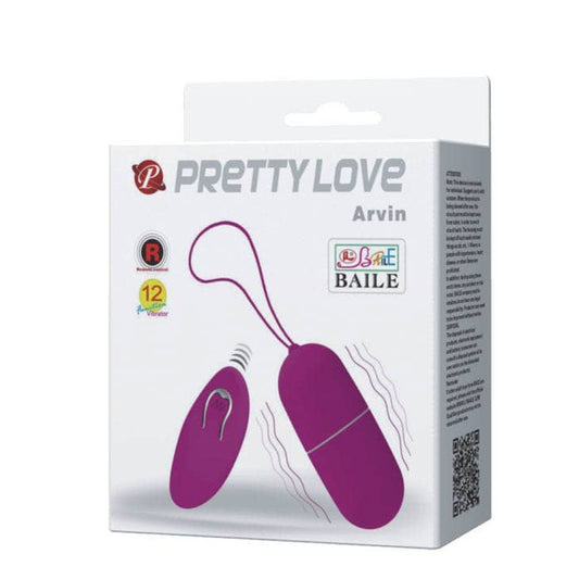 Δονούμενο Αυγό Με Τηλεχειριστήριο 7.9 εκ - Pretty Love Arvin Μωβ