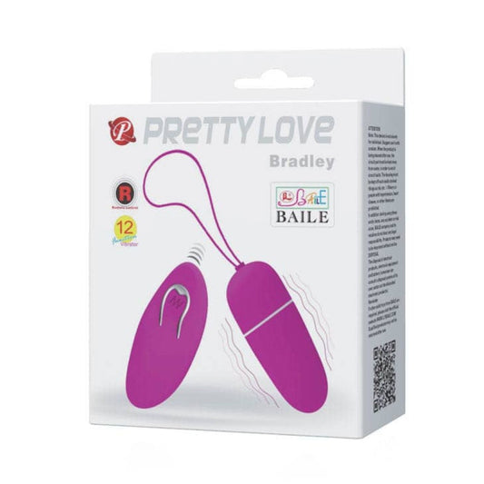 Δονούμενο Αυγό Με Τηλεχειριστήριο 6.5 εκ - Pretty Love Bradley Μωβ