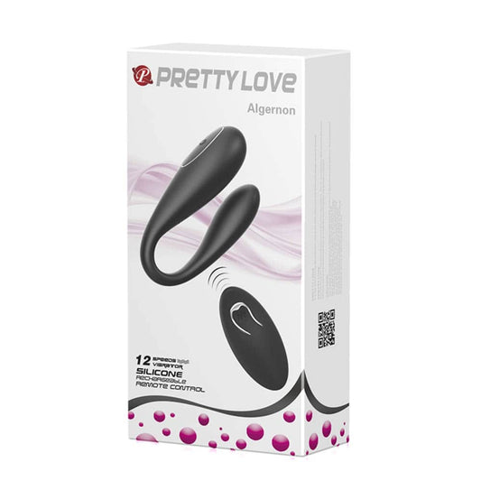 Δονητής Διπλός Με Τηλεχειριστήριο 9,5 εκ - Pretty Love Algernon Μαύρο