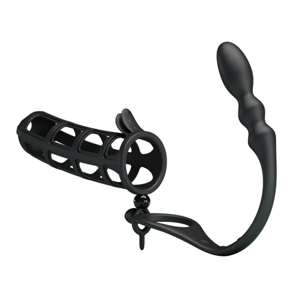 Προέκταση Πέους Με Πρωκτική Σφήνα - Pretty Love Hercules Penis Sheath Μαύρο