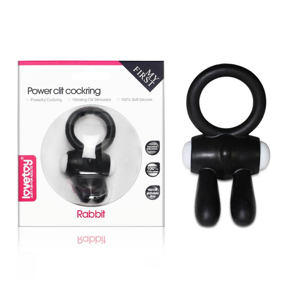 Δαχτυλίδι Πέους Μαύρο Rabbit - Power Clit Cockring Black 2