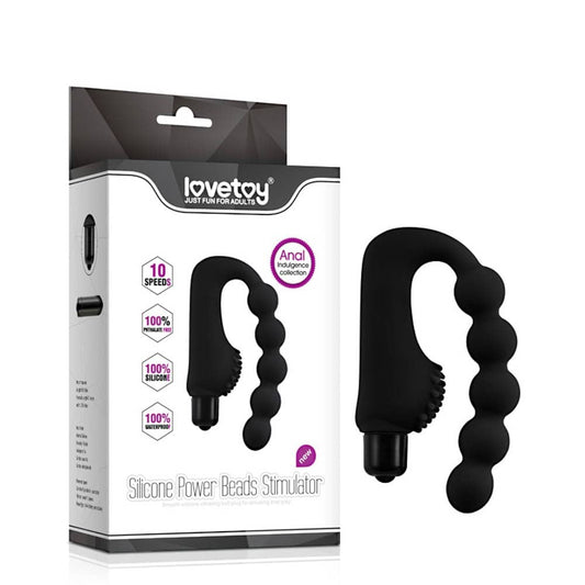 Πρωκτικές Μπίλιες Με Δόνηση 21.5 εκ - Anal Indulgence Collection Power Beads Μαύρο