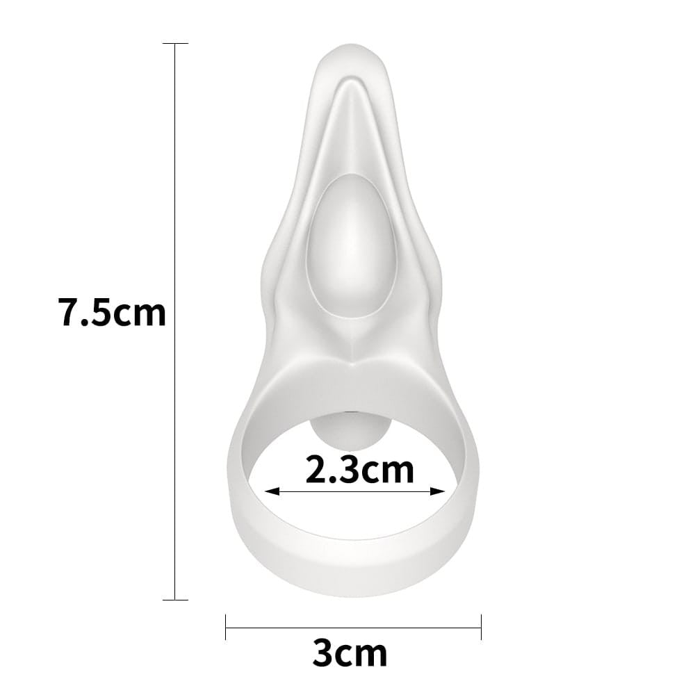 Δονούμενο Δαχτυλίδι Πέους Λευκό - Power Clit Silicone Cockring