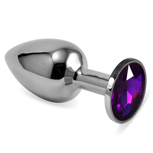 Πρωκτική Σφήνα Διαμάντι Μωβ 6,8 εκ - Rosebud Classic Metal Plug Small