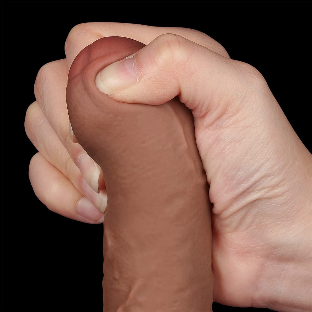 Ρεαλιστικό Dildo Με Διπλό Δέρμα 18,3 εκ - 7'' Sliding Skin Dual Layer Dong Brown