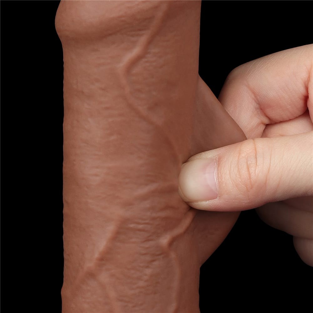 Ρεαλιστικό Dildo Με Διπλό Δέρμα 18,3 εκ - 7'' Sliding Skin Dual Layer Dong Brown