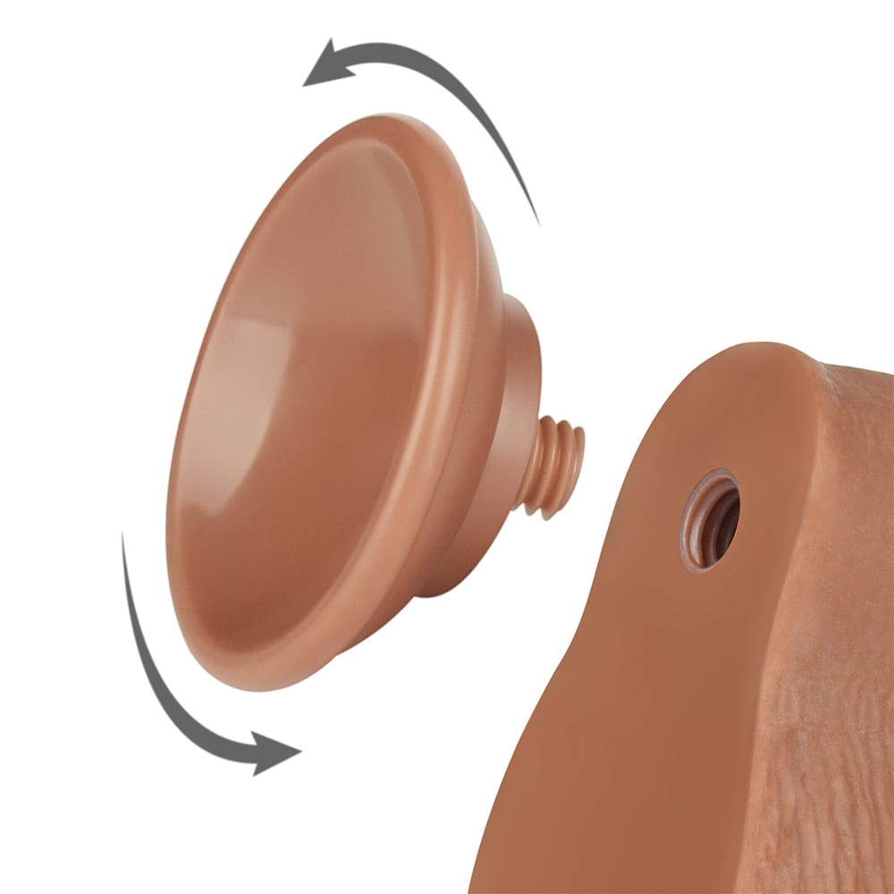 Ρεαλιστικό Dildo Με Διπλό Δέρμα 19,5 εκ - 7.5'' Sliding Skin Dual Layer Dong Brown III