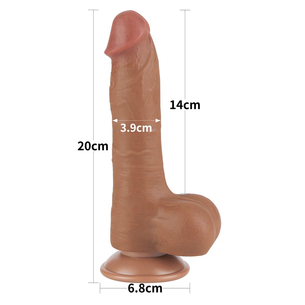 Ρεαλιστικό Dildo Με Διπλό Δέρμα 20 εκ - 8'' Sliding Skin Dual Layer Dong Brown I