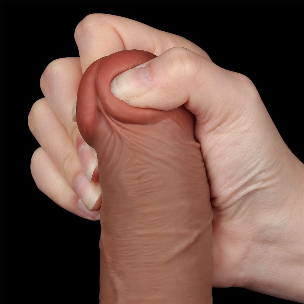 Ρεαλιστικό Dildo Με Διπλό Δέρμα 20 εκ - 8'' Sliding Skin Dual Layer Dong Brown II