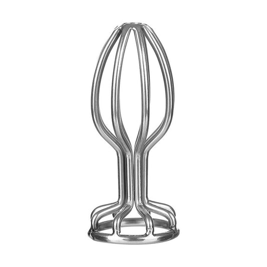 Πρωκτική Σφήνα Μεταλλική 8.5 εκ - Stainless Anal Plug Medium Ασημί
