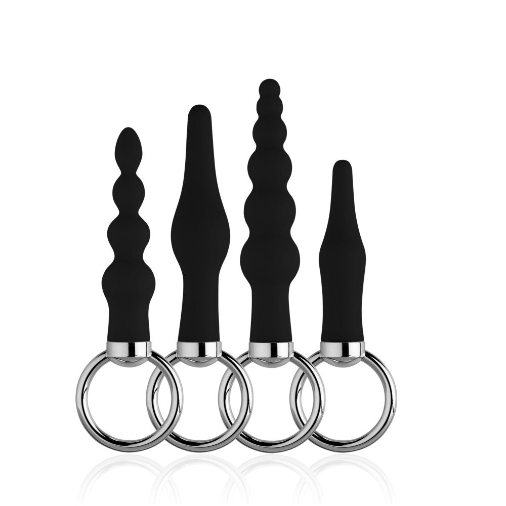 Πρωκτικές Σφήνες Set (4 Διαφορετικά Σχήματα) - BACK UP BUTT PLUG KIT BLACK