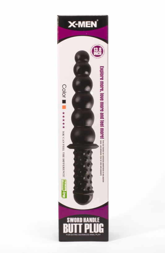 Πρωκτικό Ραβδί Με Μπάλες 35 εκ - X-MEN 13.8" Sword Handle Butt Plug Μαύρο