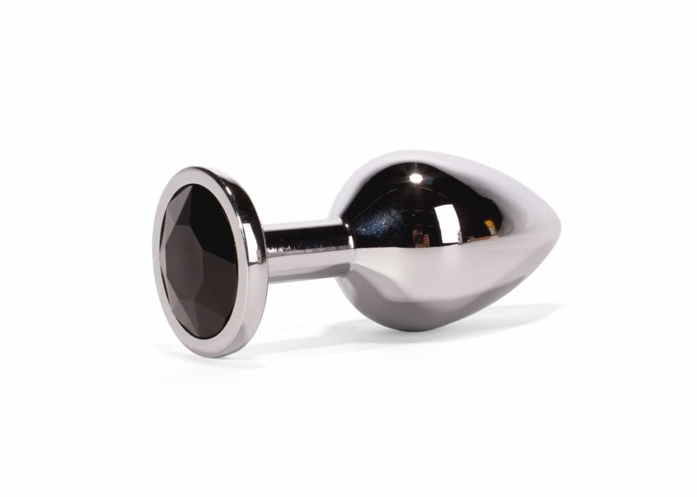 Πρωκτική Σφήνα Διαμάντι 8.2 εκ - X-MEN Secret Shine Metal Butt Plug Medium Μαύρο/Ασημί