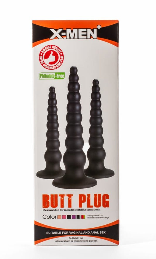 Πρωκτική Σφήνα Με Βεντούζα 20 εκ - X-Men 7.87" Butt Plug Small Μαύρο